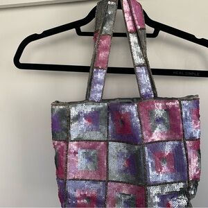 New Pink sequined purse